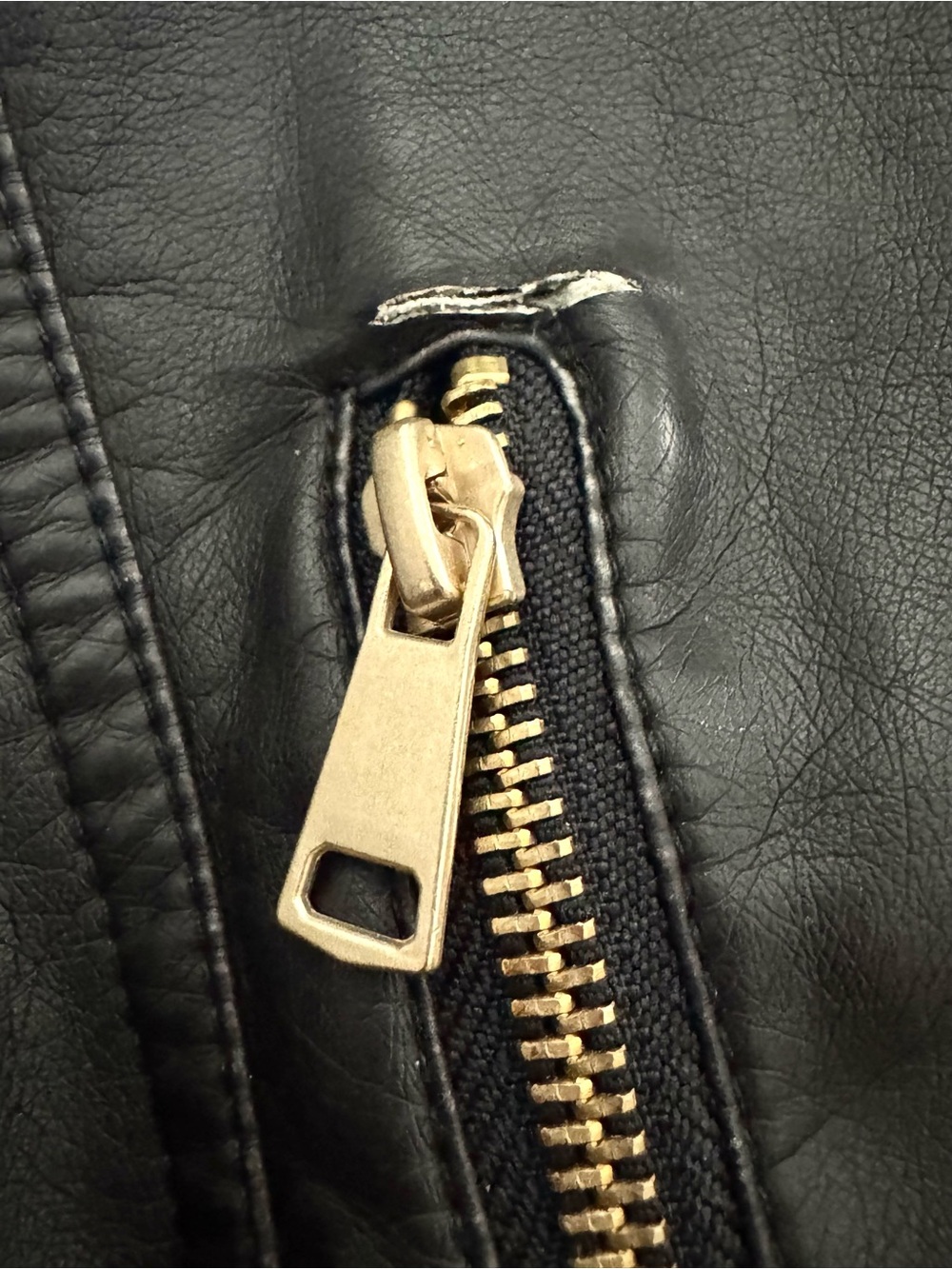 🔥Free People We The Free Harriett Black Vegan Leather Hooded Moto Jacket *Tear* - Picture 13 of 15